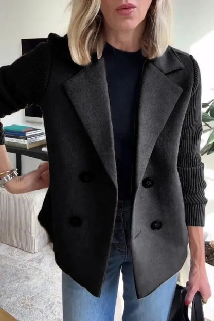 Elegant Patchwork Woolen Jacket™