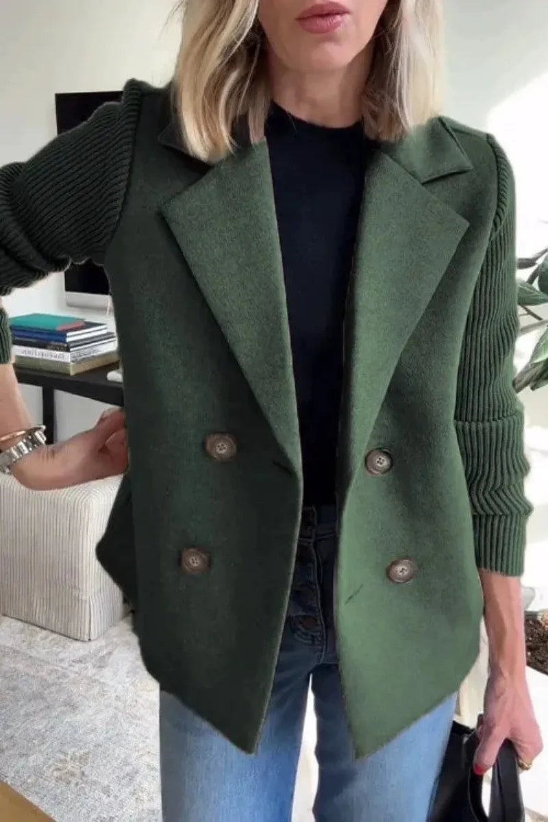 Elegant Patchwork Woolen Jacket™